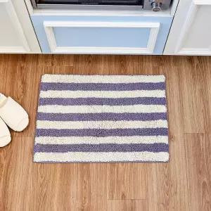 스트라이프 면 터프팅 발매트 45x65 LAVENDER_BG2024018