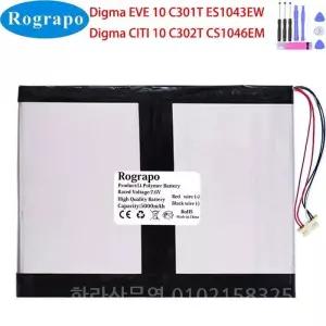 태블릿 PC용 7.6V 5000mAh 배터리  DIGMA EVE 10 C301t Digma CITI C302t CS1046EM 7 홀 5 와이어 플러그
