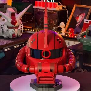 일반 자쿠 헬멧 착용 가능한 전기 LED 코스프레 마스크 성인 청소년을위한 수집용 모델 장난감 모바일 슈트