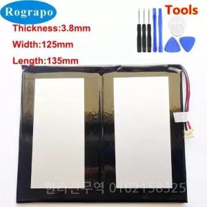 Chuwi Prestigio KUBI DEXP 태블릿 PC 교체용 30124135 배터리  5 선 플러그 및 무료 도구 3.8V 10000mAh