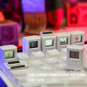 레트로 미니 매킨토시 키캡 MK - 빛나는 페이스플레이트 맞춤형 크로스 더블샷 ABS