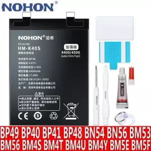NOHON 레드미 배터리  BP49 BM4Y BP40 BN54 K40S K20 프로 K40 K50 K50G K30 K30S 10X 9A 9C 9 POCO F4 F3