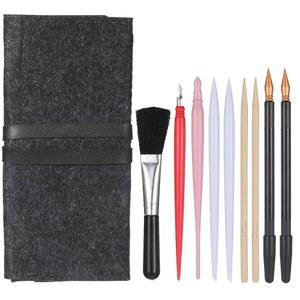 스크래치 아트 가방 브러시 나무 스크래치보드 세트 플라스틱 컬러링 스타일러스 스크래칭 클린 페인팅 드로잉 스크레이퍼 도구