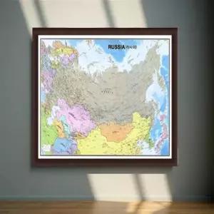 러시아 지도 수도 도시 바다명 산맥 표기 여행 사업 출장용 한영판 전도