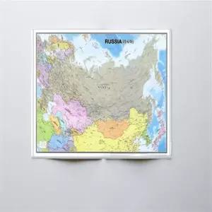 러시아 지도 수도 도시 바다명 산맥 표기 여행 사업 출장용 110x80 롤스크린