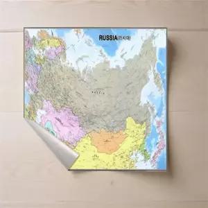 러시아 지도 수도 도시 바다명 산맥 표기 여행 사업 출장용 한영판