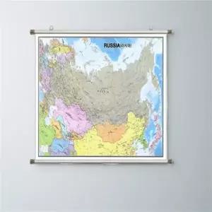 러시아 지도 수도 도시 바다명 산맥 표기 여행 사업 출장용 110x80cm 족자