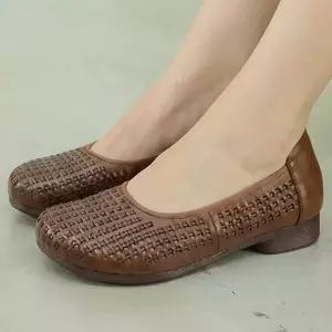 더힐슈즈 가죽 여성여자 구두 정장화 단화 로퍼 플랫슈즈 3.5cm sjpe-s-2031