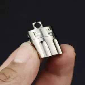 순수 티타늄 방수 미니 약병 펜던트 약통 노인용 약케이스