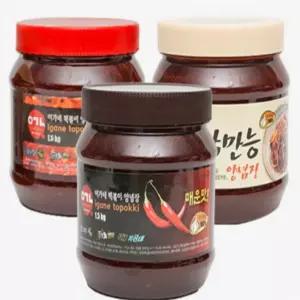유쎌스토어 만능양념장 오리지널1.5kg과 블랙라벨1.5kg과 집밥만능 1.4kg 낙지볶음양념장