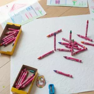 크레용 색지전용크레파스 미술용 24색 1세트 사계절 크레용