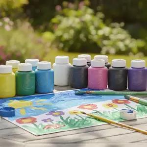 수성물감 워셔블물감 미술용 학습용 10색 1세트 사계절 수성물감