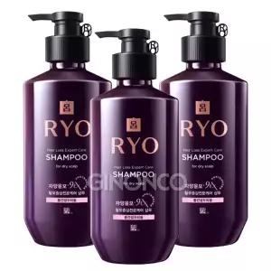 려 자양윤모 9ex 탈모증상전문케어 샴푸 중건성두피용 400ml x3 기능성 케어 영양 보습 윤기