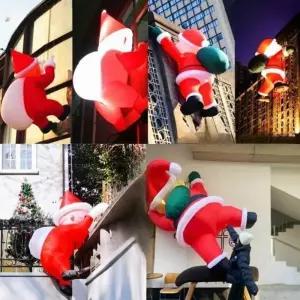 대형산타 벽 건물 크리스마스 2m 산타 풍선 타는 인형 벽타는 매달린 축제 카페 장식품