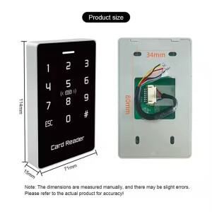 이중 주파수 125KHz 및 13.56MHz Rfid 카드 리더기 WG26/34 출력 터치 키패드 방수 IP67