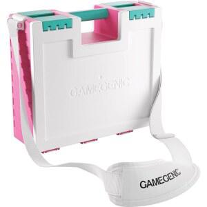 GAMEGENIC GAME 양면 크기의 CASTLE 트레이 올인원 색상 19개 카드 핑크 주사위 도구에 이상적 화이트 탈착식 케이스 액세서리용 카드 보관 5가지 토큰 제작 게임