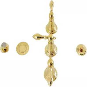 킹스턴 브라스 KB322AL 빅토리아 시대의 세 손잡이 비데 수도꼭지 8 x 2.81 2.5 폴리싱