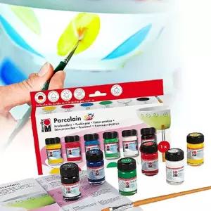 세라믹 물감 수성 어린이 6색 도자기 물감 미술 핸드메이드 페인팅 내열성 공예용 포셀린 스쿨링 그리기