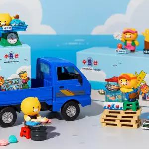 카카오프렌즈 춘수산 피규어 춘식이 4종 풀세트 장식 데코