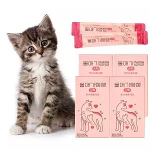 디어랩스 고양이 종합영양제 짜먹는 울애기쌩쌩 스틱 눈 피부 관절 면역  신장 심장 간 30포 4개