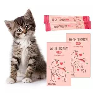 디어랩스 고양이 짜먹는 종합영양제 울애기쌩쌩 스틱 눈 피부 관절 면역  신장 심장 간 30포 X 2개