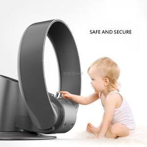 초저소음 속도없는 Bladeless Leafless 팬 홈 데스크탑 오피스 원격 타이밍 기능 접이식 220V