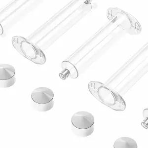 액체 용 흰색 피스톤이 장착된 30cc 디스펜서 주사기 튜브 산업용 30ml 투명 접착 20개