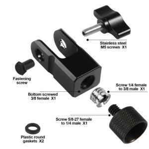 하이퍼엑스 쿼드캐스트 마이크 스탠드 및 붐 암 어댑터용 신기술 3/8인치에서 1/4인치로