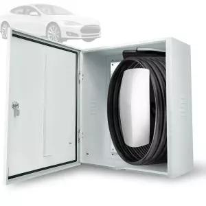 테슬라 3세대 벽 커넥터 및 대부분의 전기차 충전기와 호환되는 펙슐 충전기 커버 프로텍터 케이블 정리함