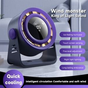 2025년형 데스크탑 순환형 선풍기 가정용 벽걸이형 3단 소형 USB 충전 저소음 터보