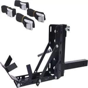 몬타리 800LBS 오토바이 트레일러 히치 스쿠터 하울러 마운트 랙 2인치 견인 캐리어 리시버 헤비 듀티 스틸