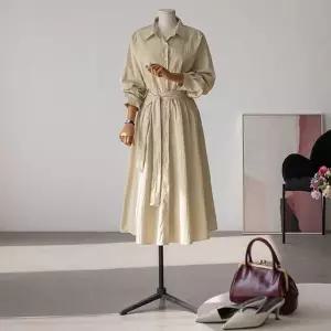 (안나앤플러스) 데렌 벨트 셔츠 원피스[드레스EC21] 빅사이즈