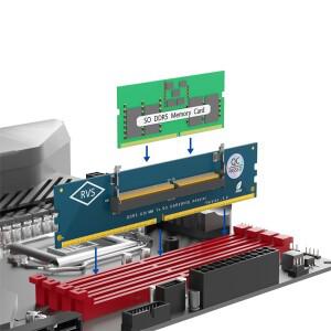 노트북 SO DDR5 RAM-데스크탑 U-DIMM 어댑터 게임용 RAM 메모리 모듈 카드 변환기