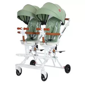 쌍둥이 유모차 2인 경량 연년생유모차 휴대용 접이식