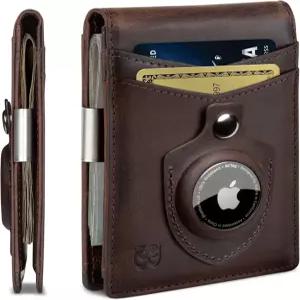 세르만 브랜드 머니 클립 지갑 - 남성 슬림 프론트 포켓 RFID 차단 카드 홀더 미니리스트 미니 바이폴드