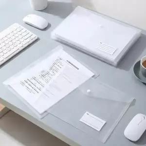 (선택 A4똑딱이화일)리빙러빙 포켓 A4 파일케이스 클리어 문서 서류 정리 화일 투명 파일 파우치 똑딱이 파