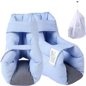 욕창을 위한 이지 보조 발뒤꿈치 보호대와 보호대 를 쿠션 2개의 세탁 가방이 포함된 침대 환자용 베개