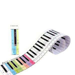 학습용 피아노 건반 종이 A. 단면 용지 키보드 랜덤컬러 코팅지 빈/노트 컨텐츠 88키