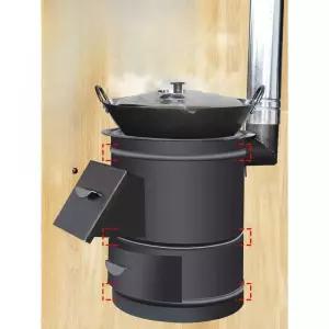 가마솥 화덕 야외 농촌 펜션 캠핑용 이동식 장작 난로