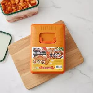 굿앤굿 김치누름판 누름통 용기뚜껑 실리콘 손잡이 덮개 누름독 압축판 (29.2X21cm)