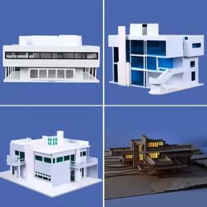 실내 장식용 조립 건물 미니어처 집? 부동산 건축모형재료 건축 모델하우스