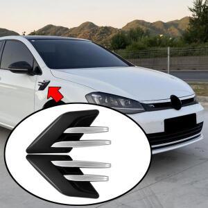 범용 호환 카 사이드 펜더 장식 커버 자동차 차량용 호환 상어 아가미  벤트 스티커 외관 공기 흡입구  튜