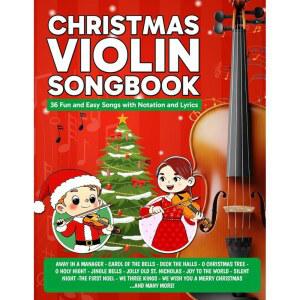 크리스마스 바이올린 송북: 표기법과 가사가 포함된 (초보 송북) 노래 재미있고 36곡의 쉬운
