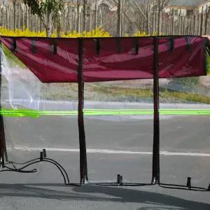 노인 전동차 캐노피 커튼 130x70 커버 투명 방풍 레인 천막