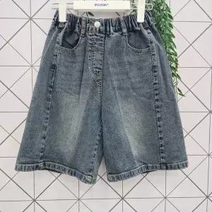 [에꼴리에] 주니어 5.5부 사이드 절개 워싱진 26B0259_GN_GN