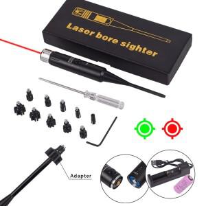 .170-.780 보어 사이터 키트 콜리메이터 레드 그린  레이저 .177.50 구경 버튼 스위치 에어소프트 9개 어댑