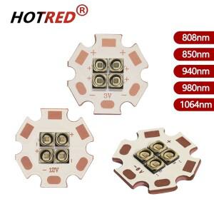 IR LED 다이오드 10W 3535 Vcsel 레이저 고출력 12W 칩 비드 808nm 940nm 1064nm 적외선 램프 광 센서 모니