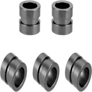 유니크래프탈 5pcs 6.5mm 낙하산 코드 비드 스테인리스 스틸 기둥 홈이 있는 스페이서 큰 구멍 건메탈