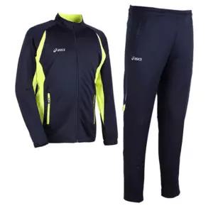 Asics 니트 트레이닝복 스포츠 NAVY LIME 런닝복 데일리웨어 캐쥬얼한 케주얼룩 스타일리시한 질좋은 땀복