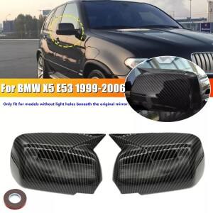 BMW 호환 X5 E53 1999-2006 혼  자동차 백미러 사이드 커버 윙 캡 외부 도어 후면보기 액세서리
